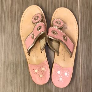 Pink and silver Jack Rogers sandals